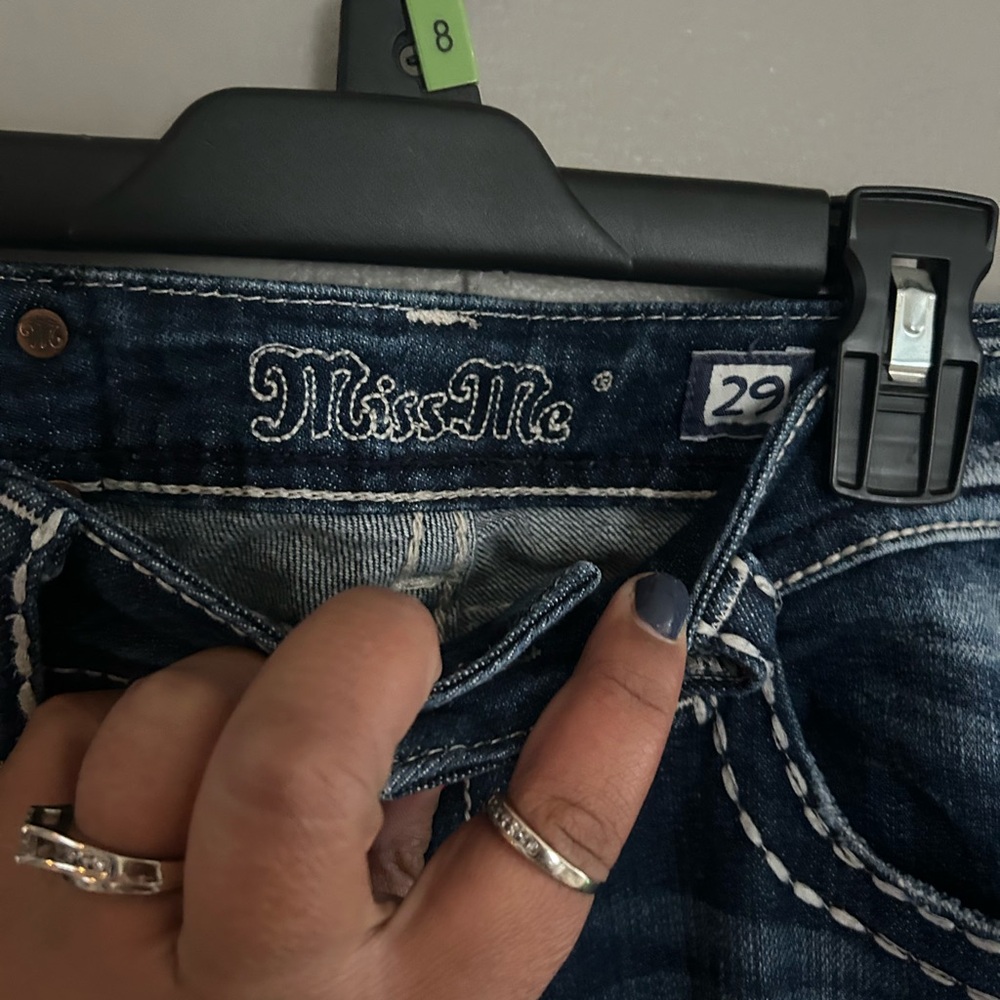 Miss Me Jeans - Cleo Stitched Bootcut - medium blue factory faded Y2K - Picture 6 of 15